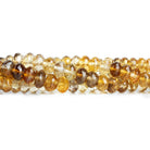Citrine Faceted Rondelle Beads 16 inch 110 pieces - The Bead Traders