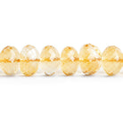 Citrine Faceted Rondelle Beads 16 inch 60 pieces - The Bead Traders