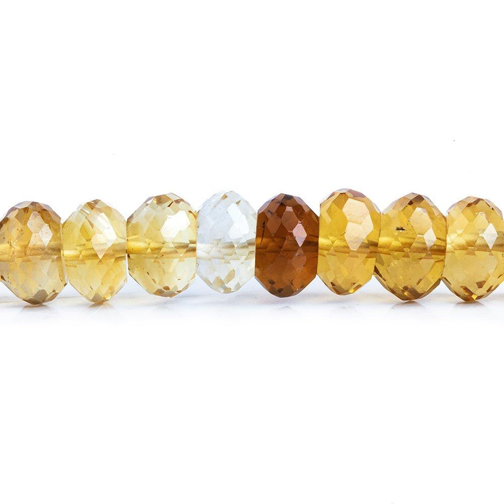 Citrine Faceted Rondelle Beads 16 pieces 92 pieces - The Bead Traders
