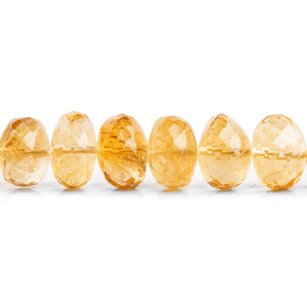 Citrine Faceted Rondelle Beads 9.5 inch 35 pieces - The Bead Traders