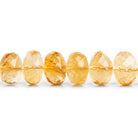 Citrine Faceted Rondelle Beads 9.5 inch 35 pieces - The Bead Traders