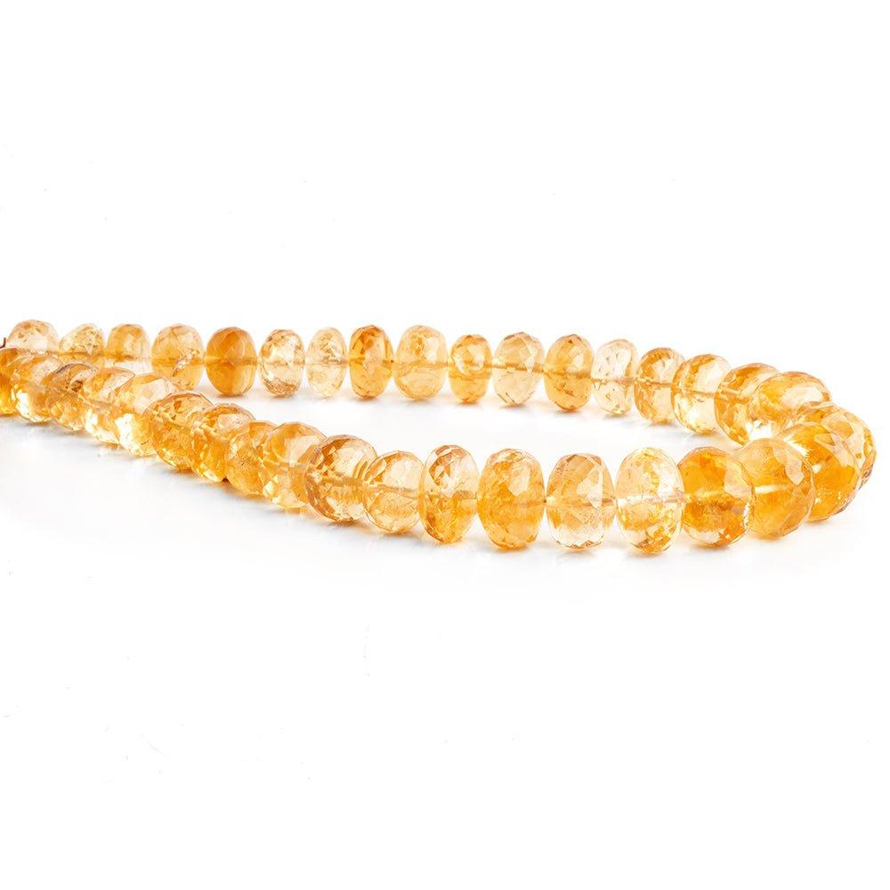 Citrine Faceted Rondelle Beads 9.5 inch 35 pieces - The Bead Traders