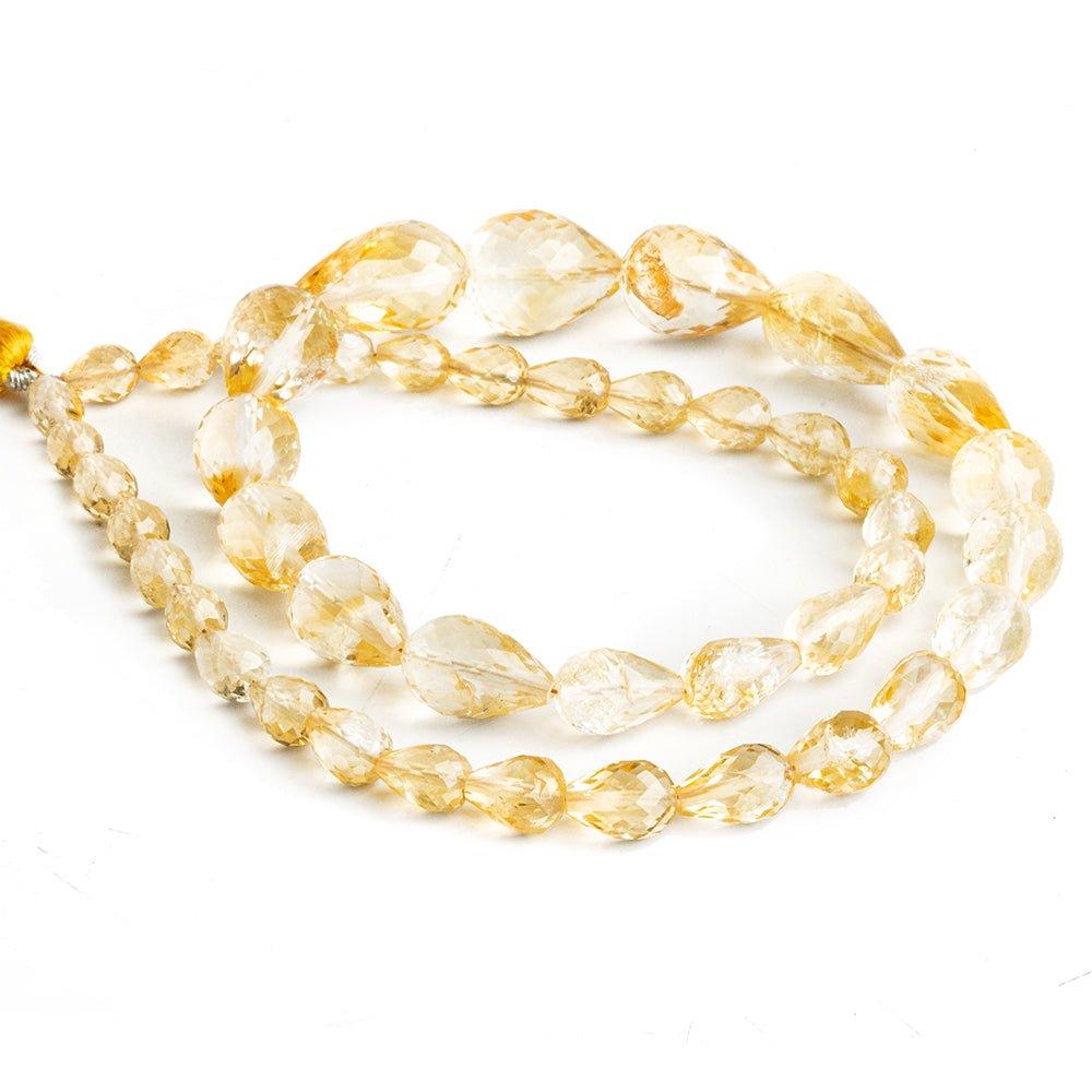 Citrine Faceted Teardrop Beads 16 inch 40 pieces - The Bead Traders