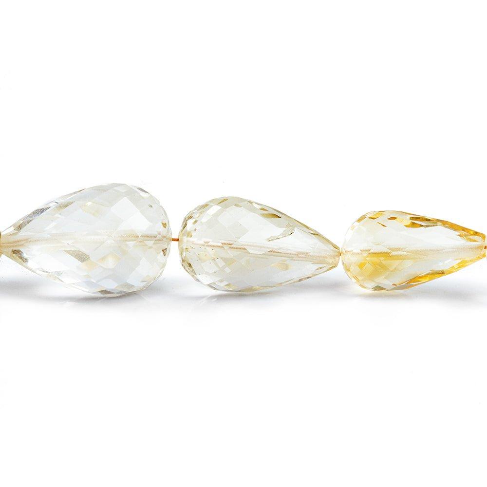 Citrine Faceted Teardrop Beads 16 inch 42 pieces - The Bead Traders