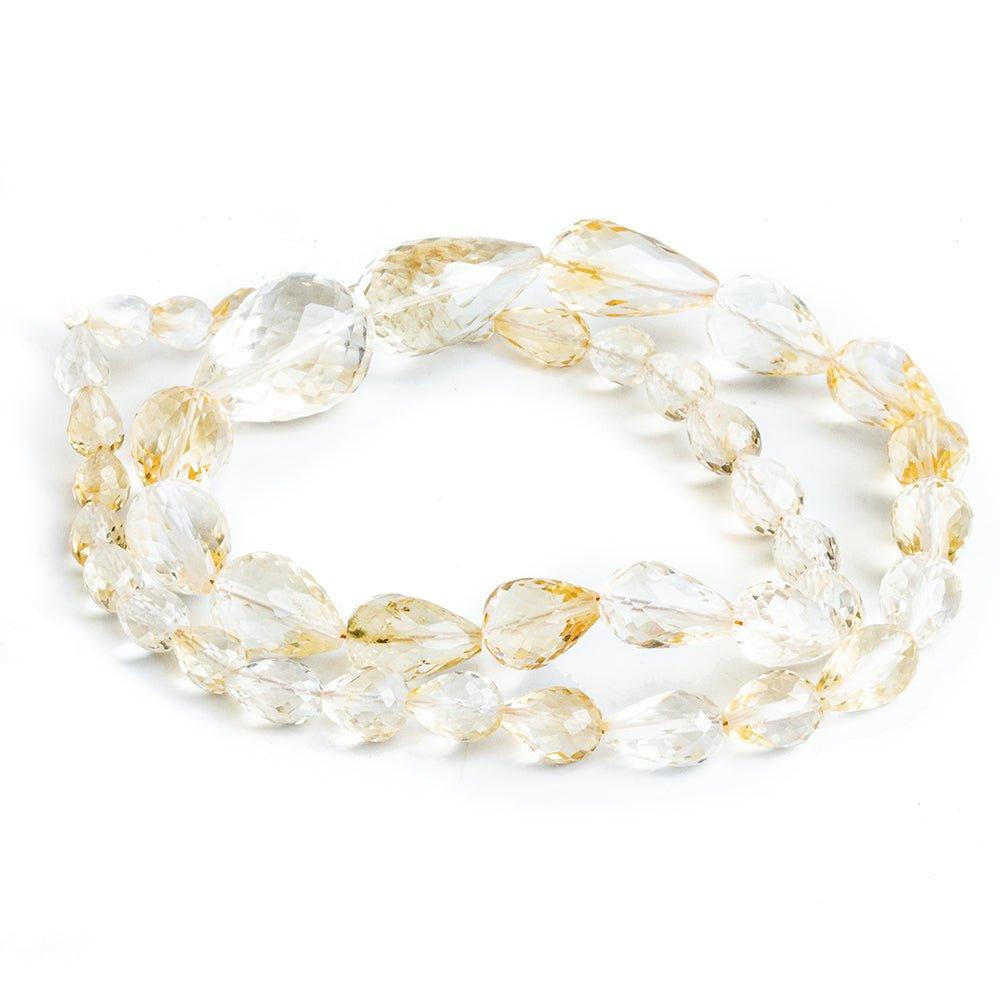 Citrine Faceted Teardrop Beads 16 inch 42 pieces - The Bead Traders