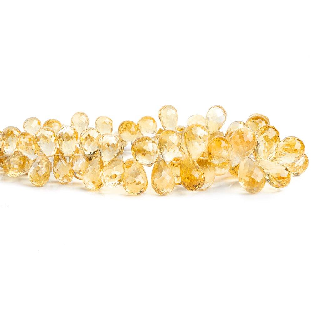 Citrine Faceted Teardrop Beads 8 inch 70 pieces - The Bead Traders