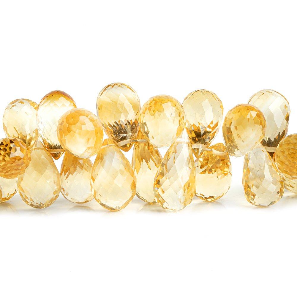 Citrine Faceted Teardrop Beads 8 inch 70 pieces - The Bead Traders