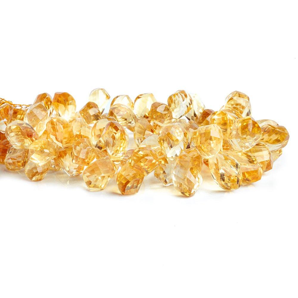 Citrine Faceted Twist Beads 8 inch 75 pieces - The Bead Traders