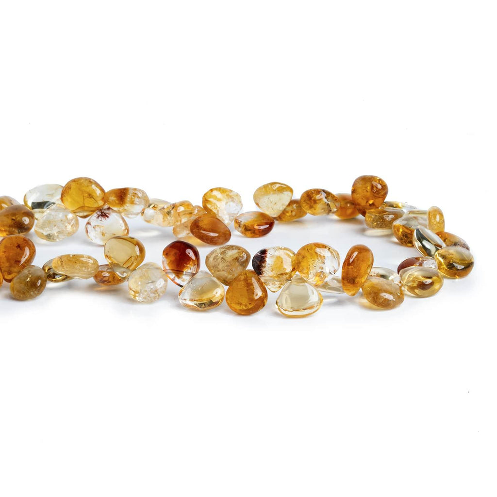 Citrine Plain Hearts 8 inch 44 beads - The Bead Traders