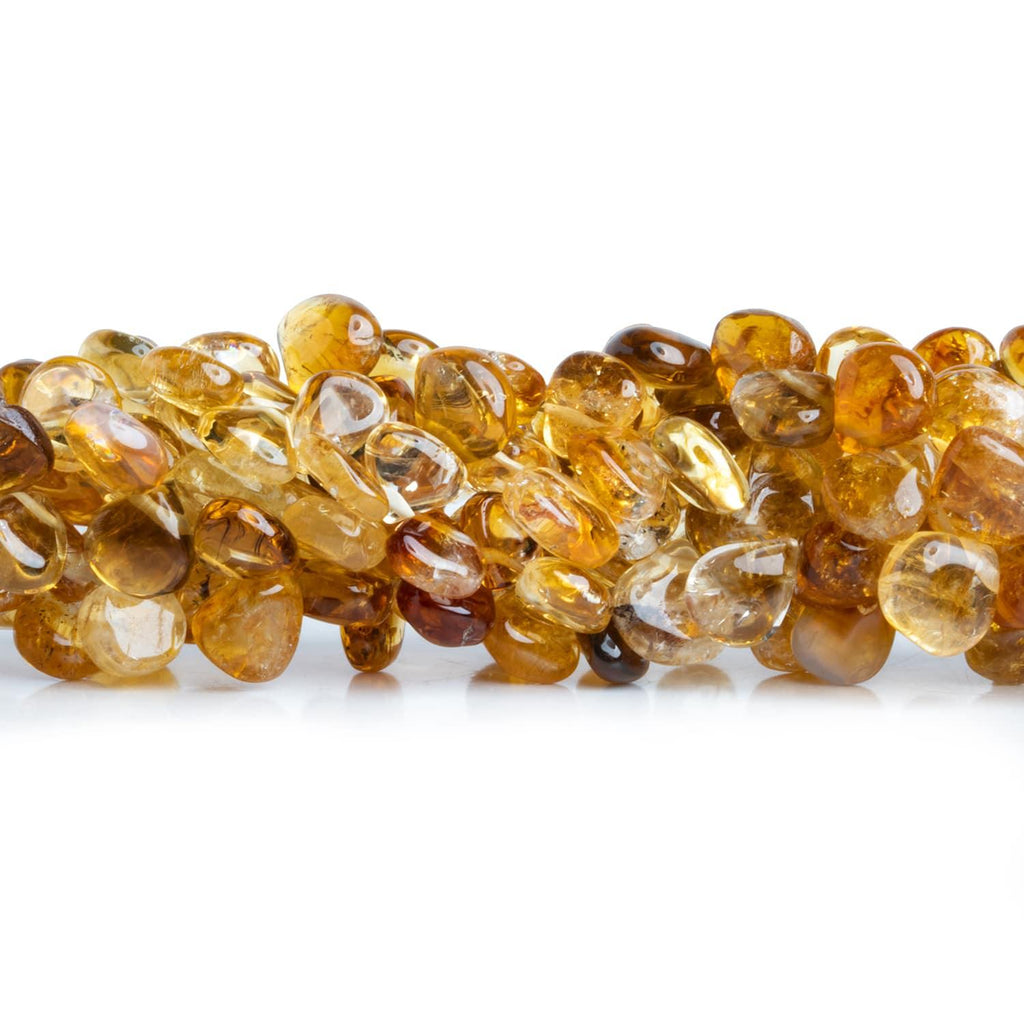 Citrine Plain Hearts 8 inch 44 beads - The Bead Traders