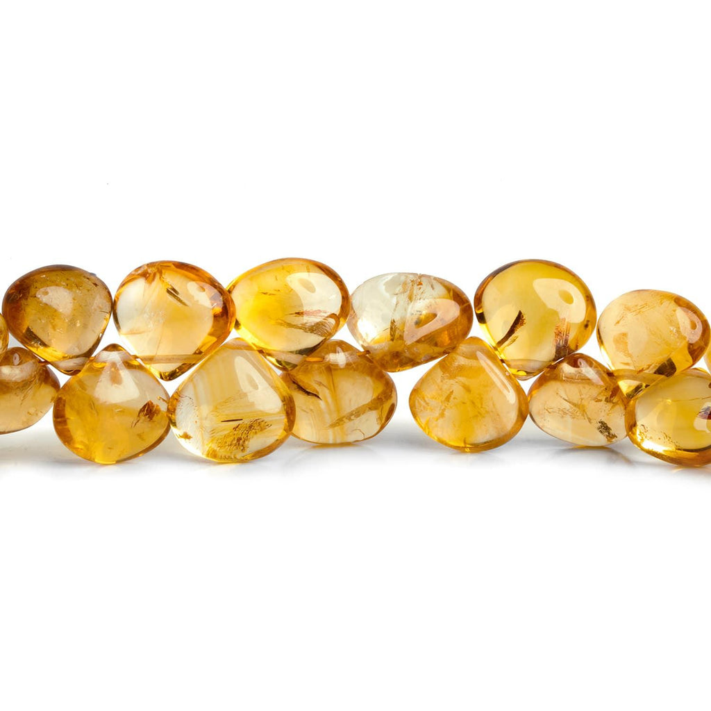 Citrine Plain Hearts 8 inch 45 beads - The Bead Traders