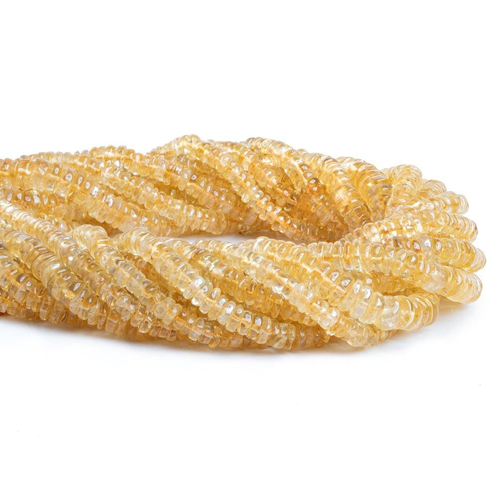 Citrine Plain Heishi Beads 14 inch 140 pieces - The Bead Traders