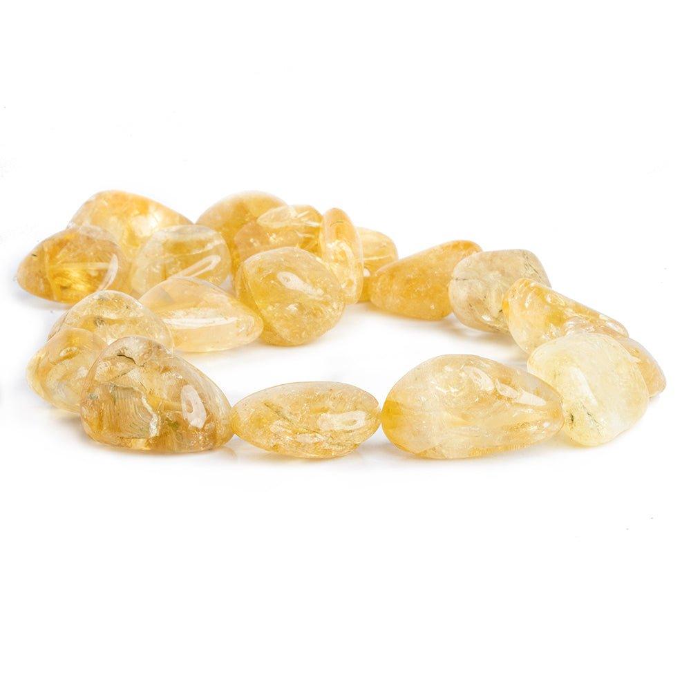 Citrine Plain Nugget Beads 14 inch 19 pieces - The Bead Traders