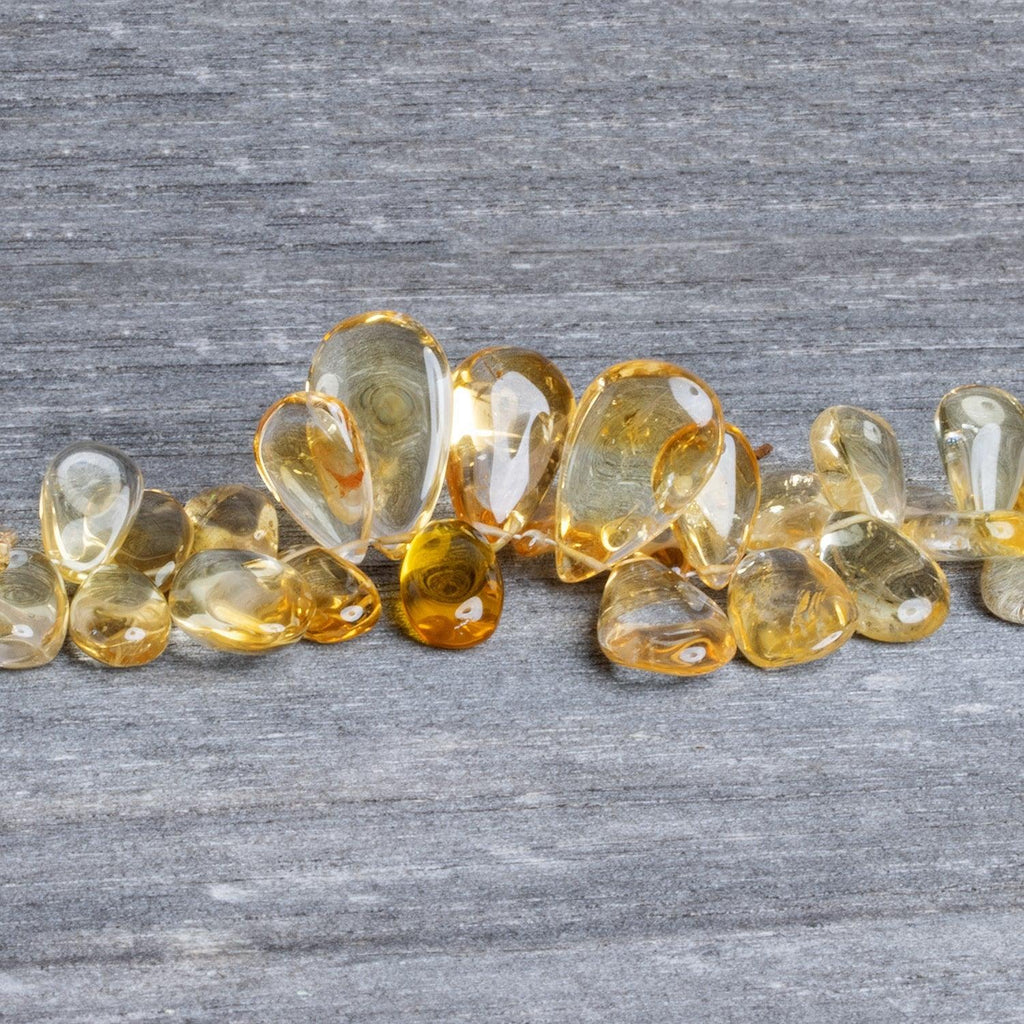 Citrine Plain Pears 8 inch 55 beads - The Bead Traders