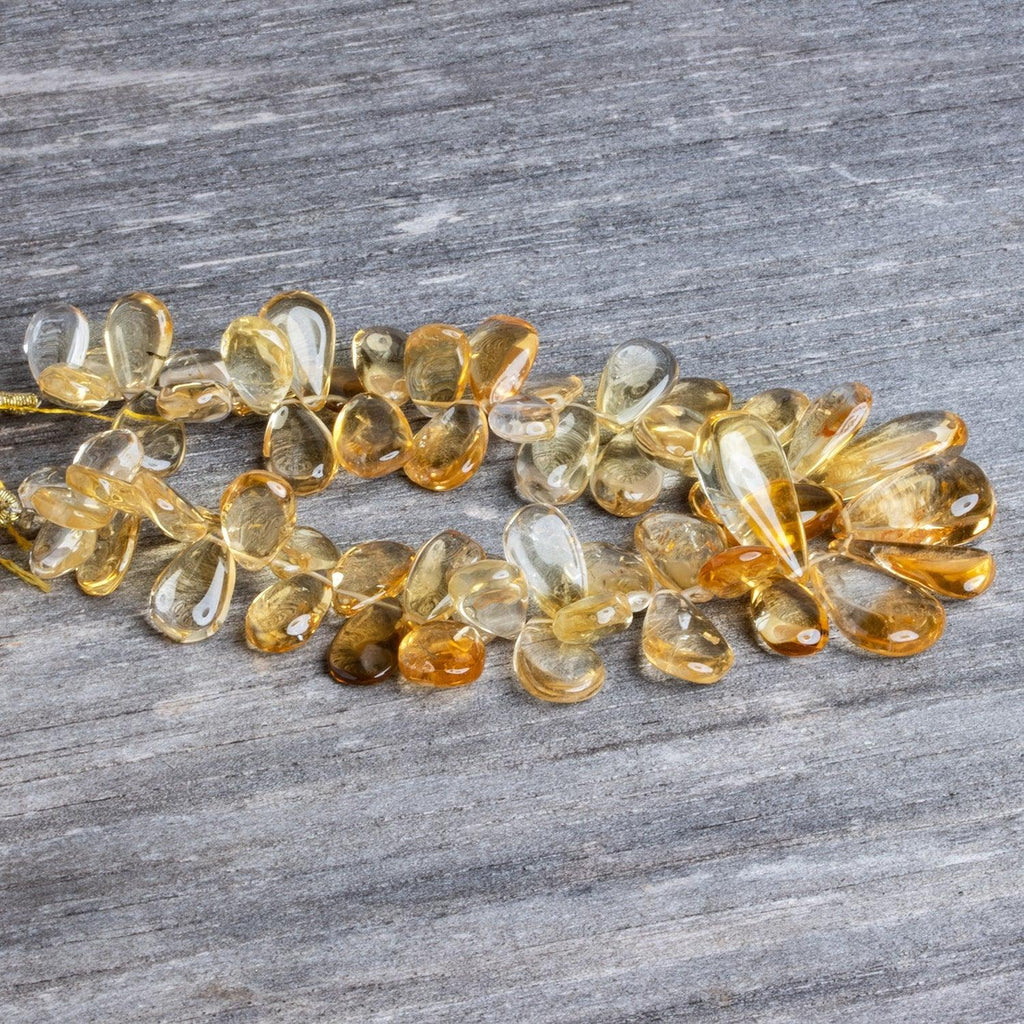 Citrine Plain Pears 8 inch 55 beads - The Bead Traders