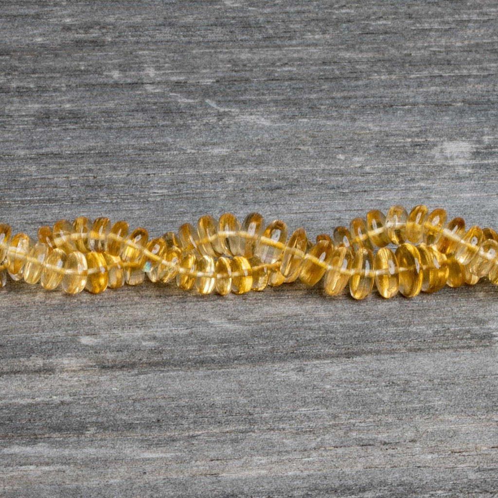 Citrine Plain Rondelles 19 inch 150 beads AA - The Bead Traders