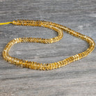 Citrine Plain Rondelles 19 inch 150 beads AA - The Bead Traders