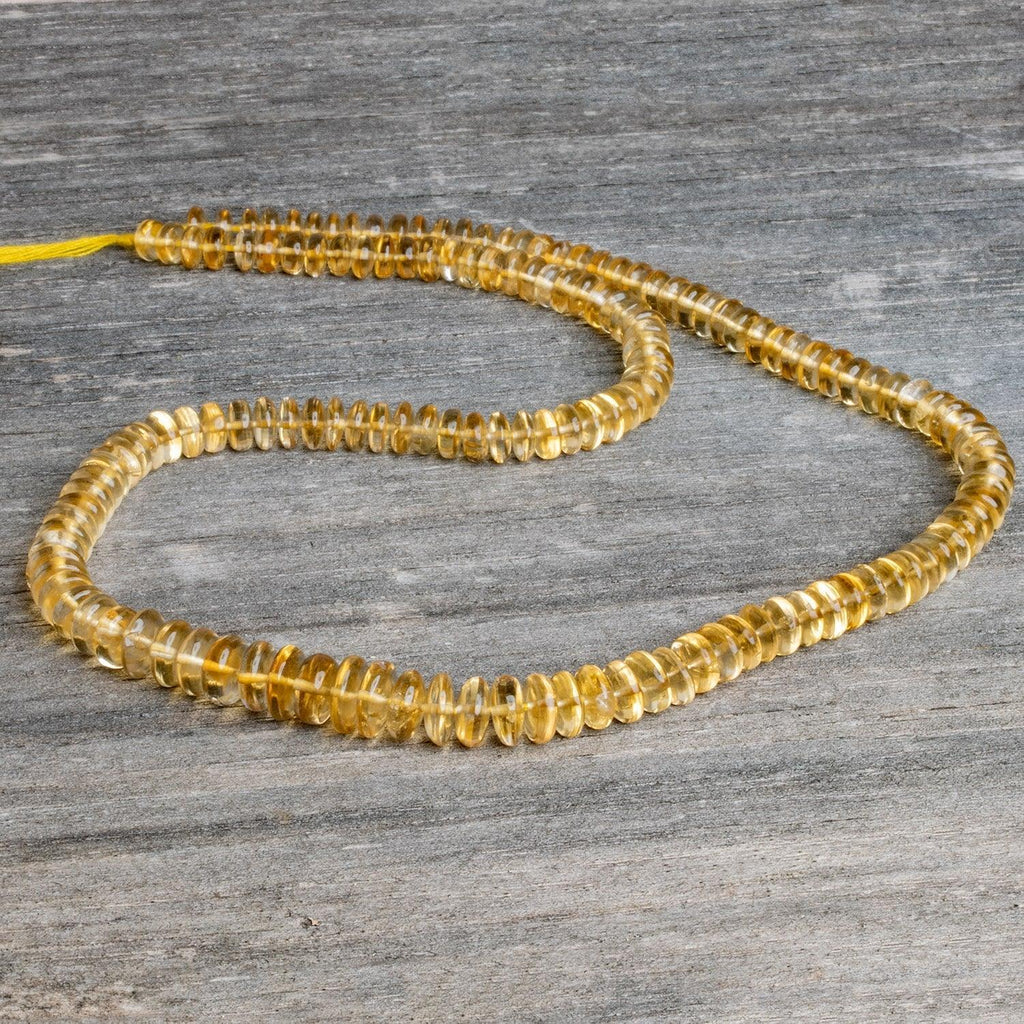 Citrine Plain Rondelles 19 inch 150 beads AA - The Bead Traders
