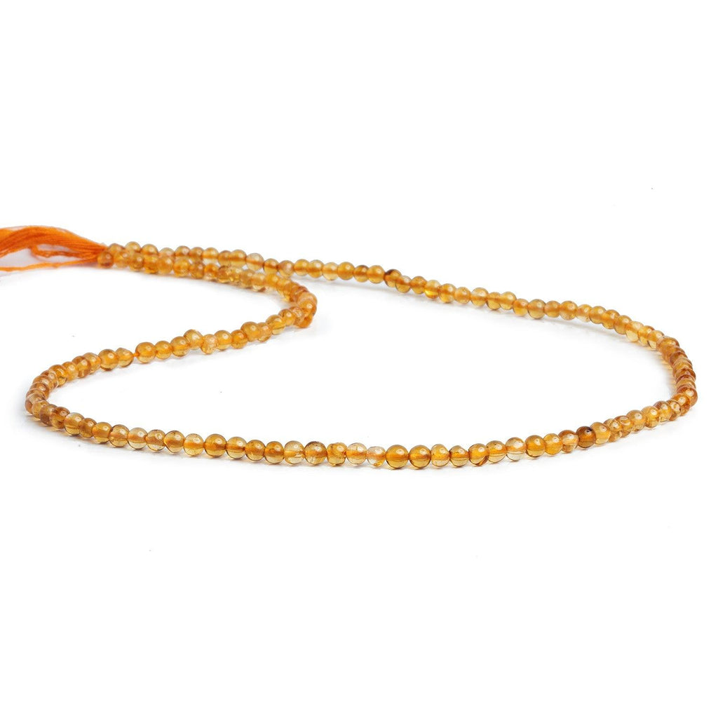 Citrine Plain Round Beads 14 inch 115 pieces - The Bead Traders