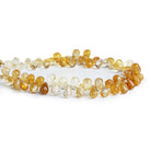 Citrine Plain Teardrops 8 inch 59 beads - The Bead Traders