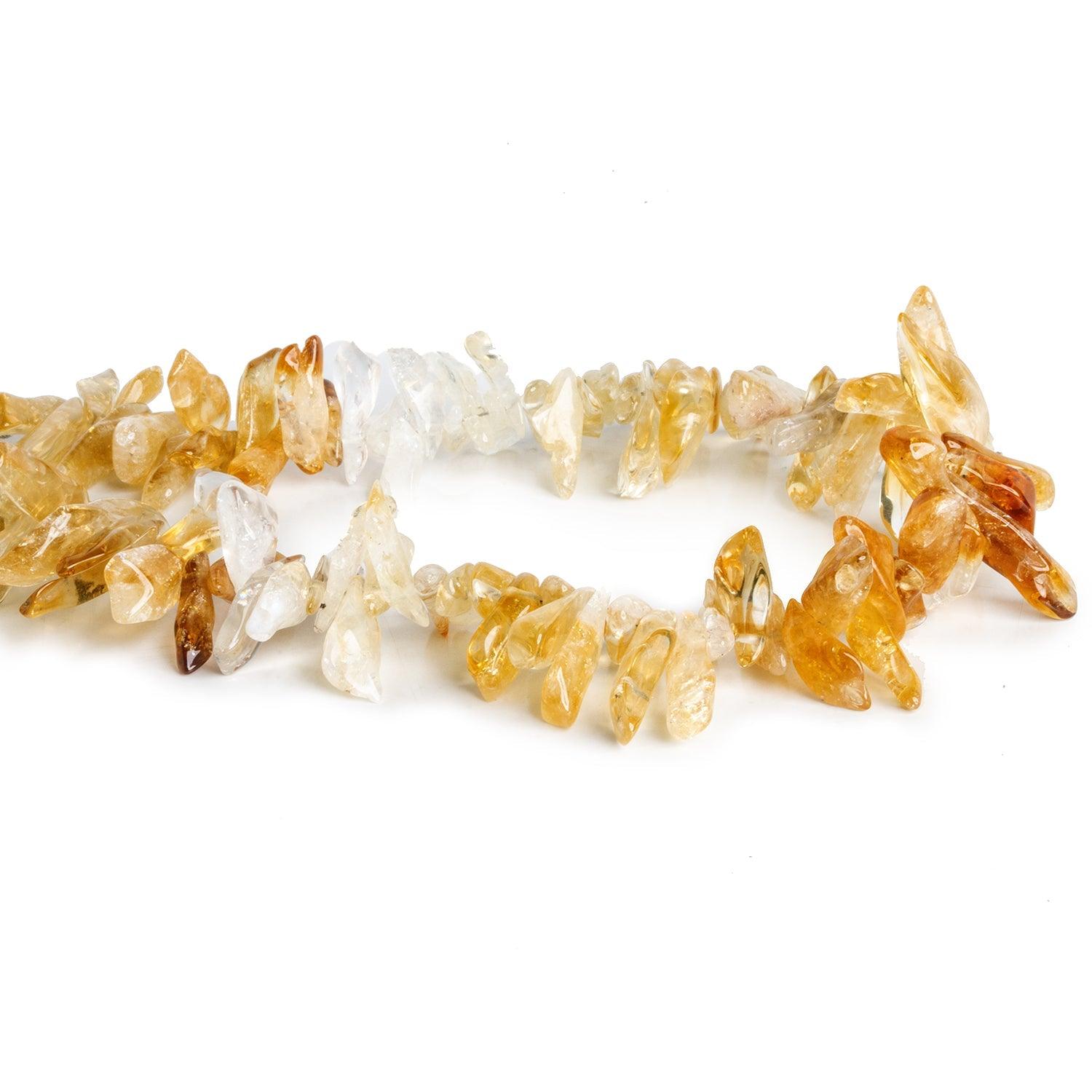 Citrine Smooth Polished Natural Crystals 8 inch 85 beads - The Bead Traders