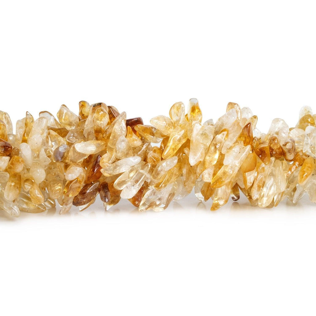 Citrine Smooth Polished Natural Crystals 8 inch 85 beads - The Bead Traders