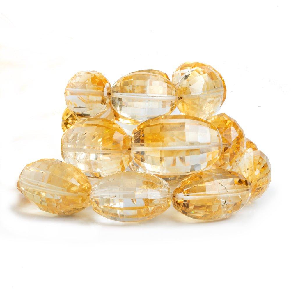 Citrine Straight Drilled Faceted Ovals 17 inch 21 pieces - The Bead Traders