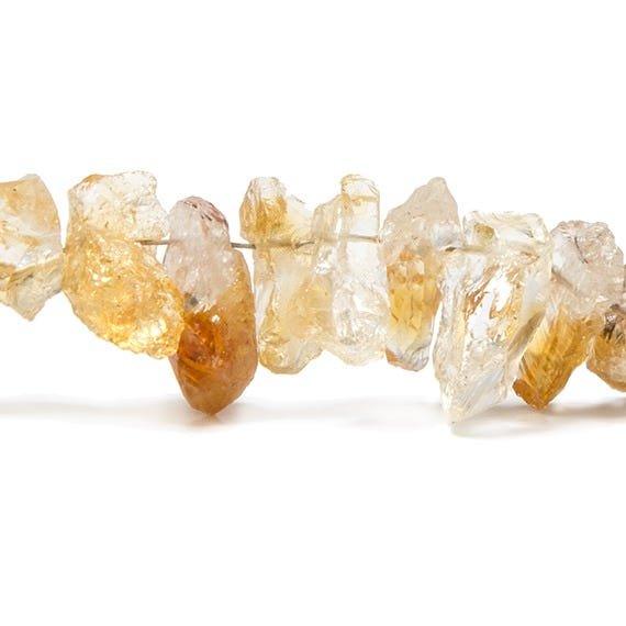 Citrine top drilled Natural Crystal Beads 8 inch 32 pieces - The Bead Traders