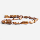Coffee Biwa Freshwater Pearls 16 inch 18 pieces - The Bead Traders