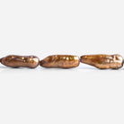 Coffee Biwa Freshwater Pearls 16 inch 18 pieces - The Bead Traders