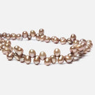 Coffee Top Drilled Oval Freshwater Pearls 16 inch 78 pcs - The Bead Traders