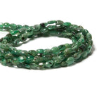 Colombian Emerald plain nugget Beads 14 inch 55 pieces - The Bead Traders