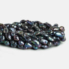 Cool Peacock Peacock Keshi Straight-Drilled Pearls 15 inch 22 pieces - The Bead Traders