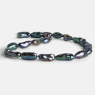 Cool Peacock Peacock Keshi Straight-Drilled Pearls 15 inch 22 pieces - The Bead Traders