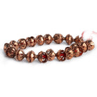 Copper Bead Caps 8 inch 38 pieces - The Bead Traders