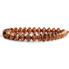 Copper Bead Caps with Geometric Designs 8 inch 58 pieces - The Bead Traders