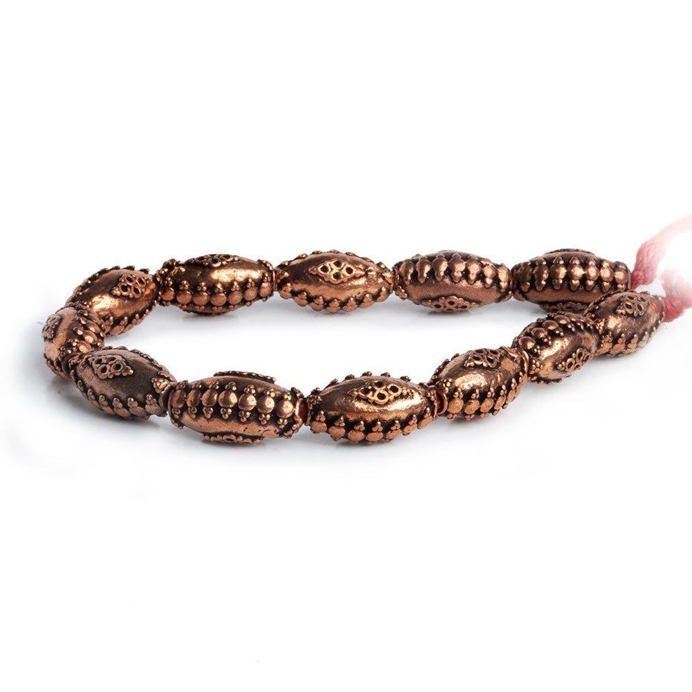 Copper Bicone Beads 8 inch 12 pieces - The Bead Traders