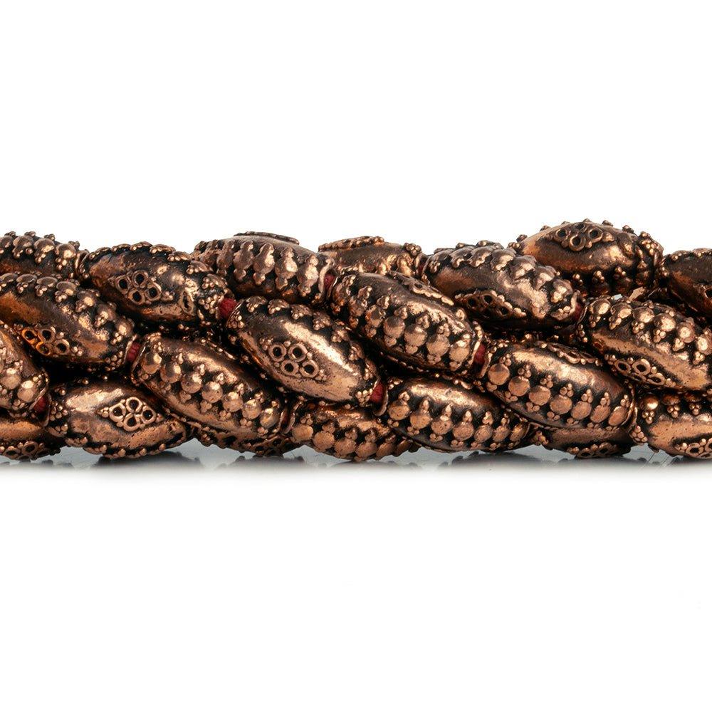 Copper Bicone Beads 8 inch 12 pieces - The Bead Traders