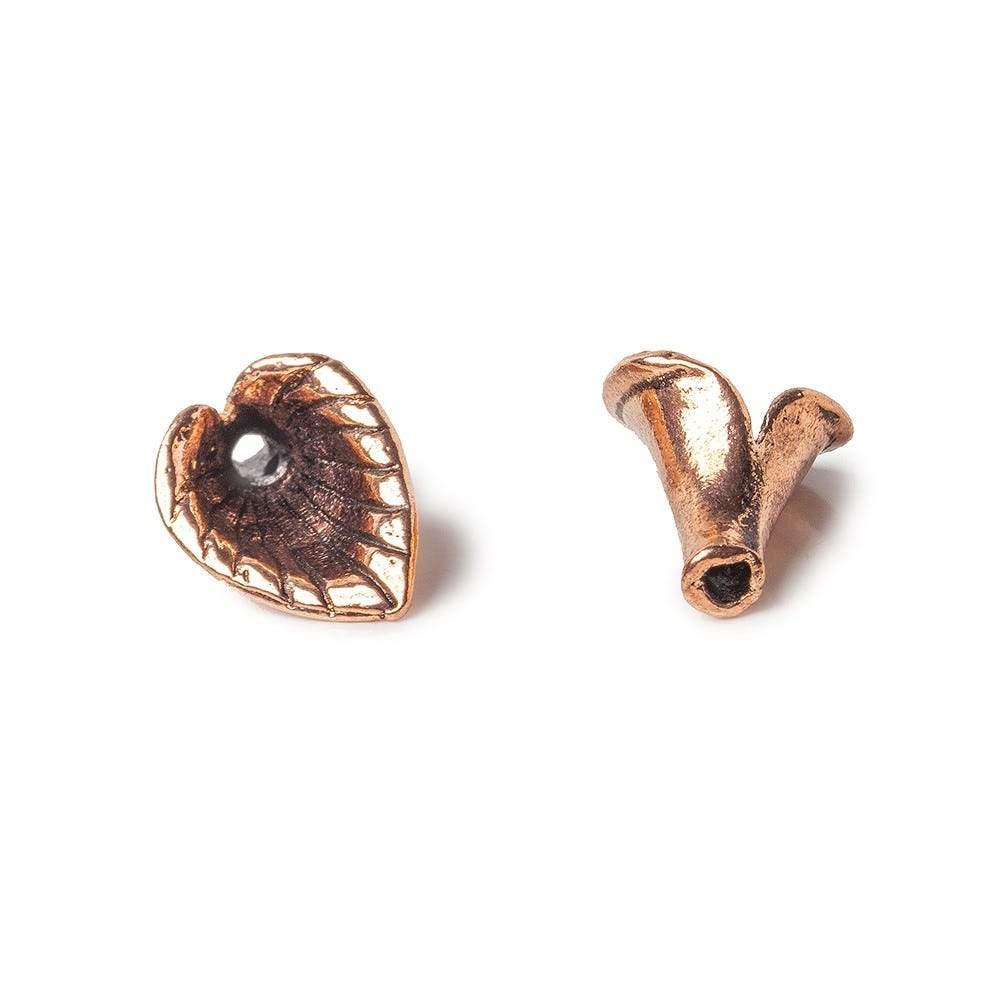 Copper Charm or Cone Lily Leaf Set of 2 - The Bead Traders