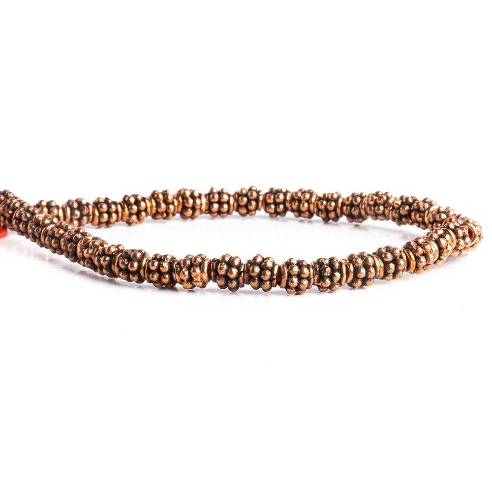 Copper Double Rondelle Spacer Beads 8 inch 40 pieces - The Bead Traders