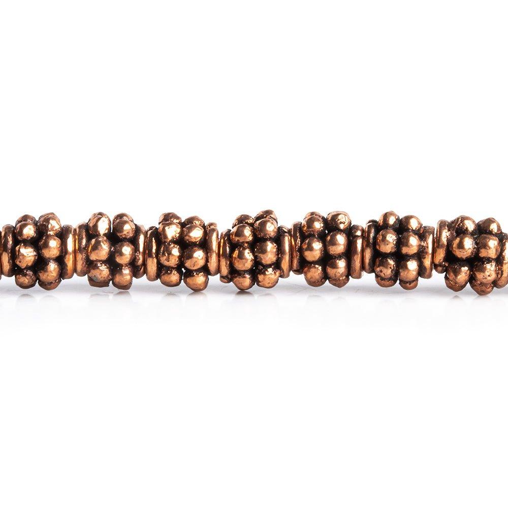 Copper Double Rondelle Spacer Beads 8 inch 40 pieces - The Bead Traders