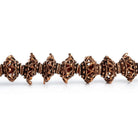 Copper Fancy Ribbon Bead Caps 8 inch 36 pieces - The Bead Traders