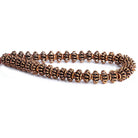 Copper Fancy Rondelle Beads 8 inch 38 pieces - The Bead Traders