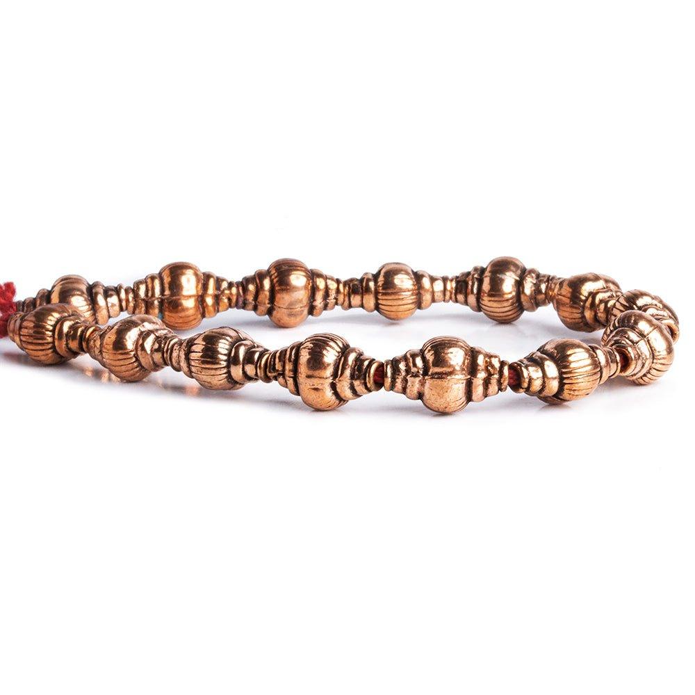 Copper Fancy Shape Beads 8 inch 14 pieces - The Bead Traders