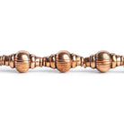 Copper Fancy Shape Beads 8 inch 14 pieces - The Bead Traders