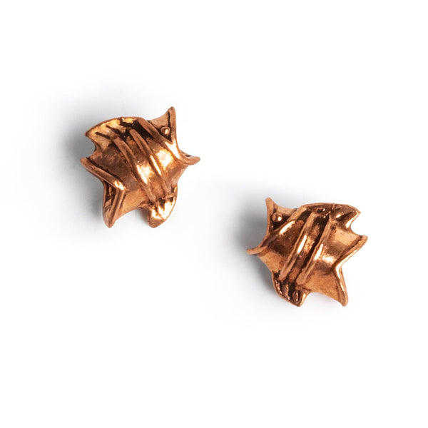 Copper Fish Large Hole Focal Bead Set of 2