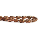 Copper Flower Bicone Beads 8 inch 15 pieces - The Bead Traders