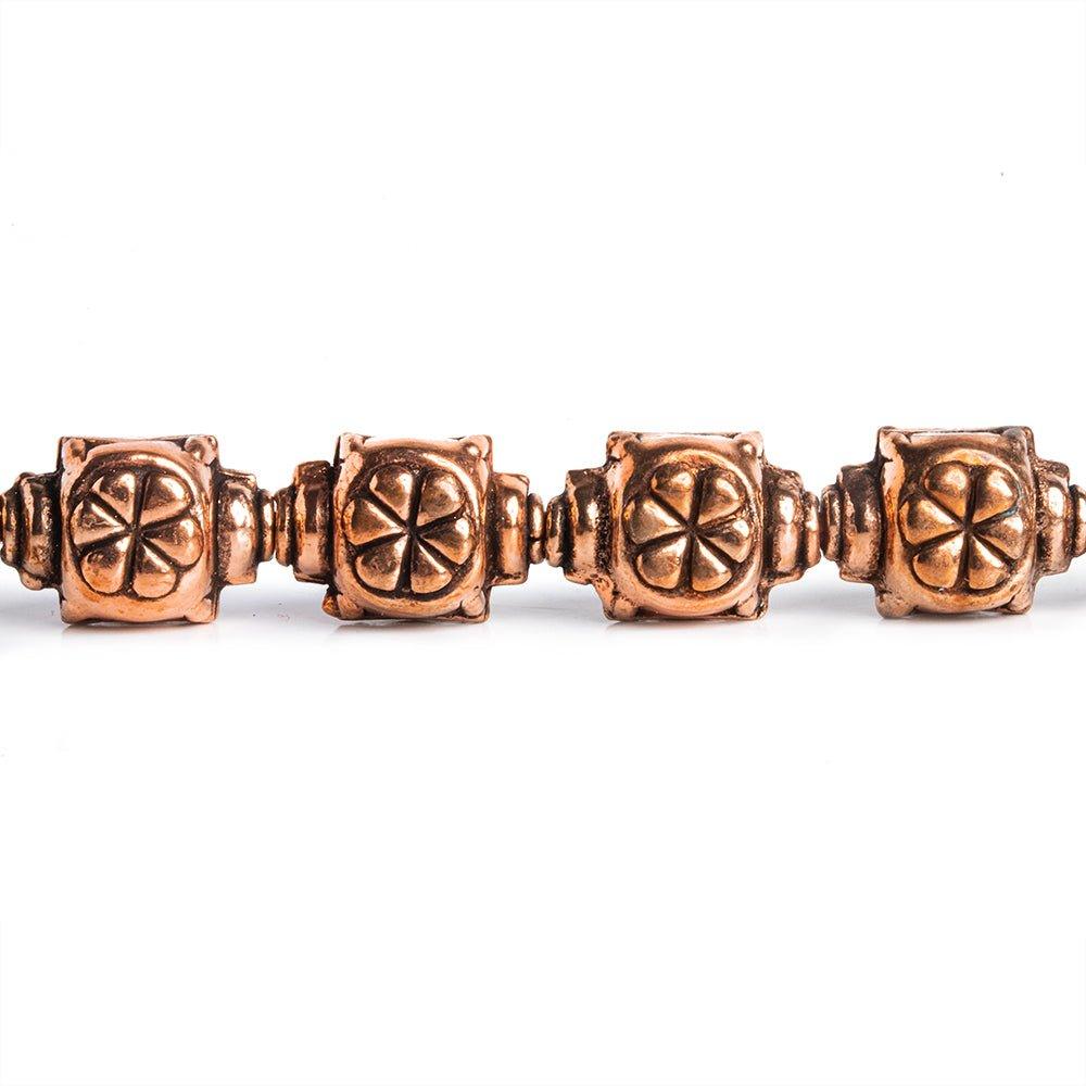 Copper Lantern with Flower Design Beads 8 inch 15 pieces - The Bead Traders