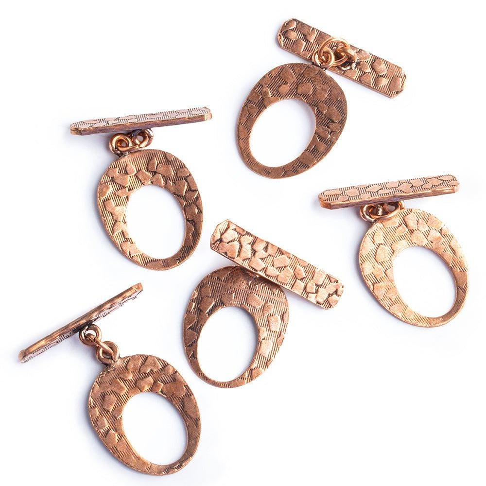 Copper Oval Toggles Set of 5 - The Bead Traders
