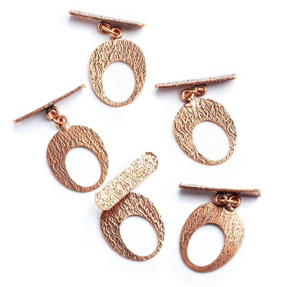 Copper Oval Toggles Set of 5 - The Bead Traders
